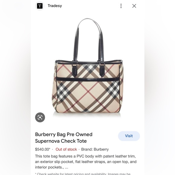 Burberry Large Supernova Tote-Authentic - Picture 16 of 16